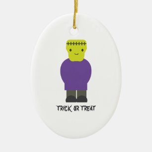 bus eller godis-Cute Frankenstein Julgransprydnad Keramik