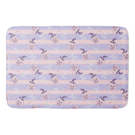 Bus eller godis Cute Ghost , Pumpkins och Rand Badrumsmatta