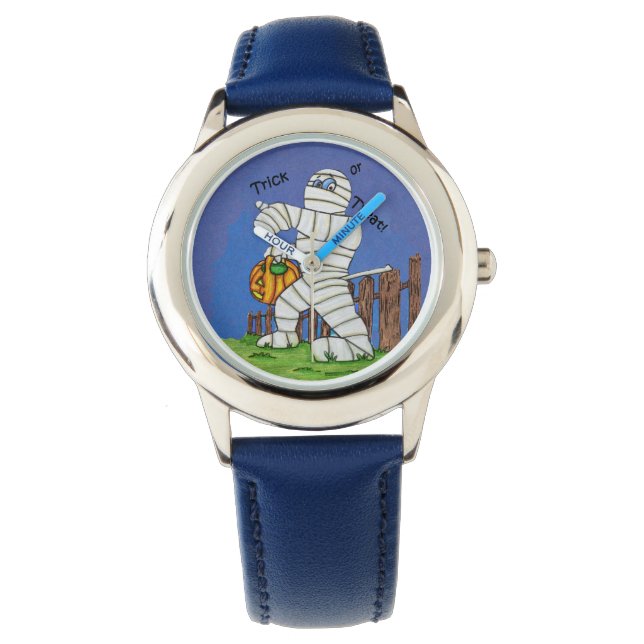 Bus eller godis Cute Mummy Cauon Fence Armbandsur (Framsida)