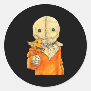 Bus eller godis Cute Skull Halloween 2025-kostym F Runt Klistermärke