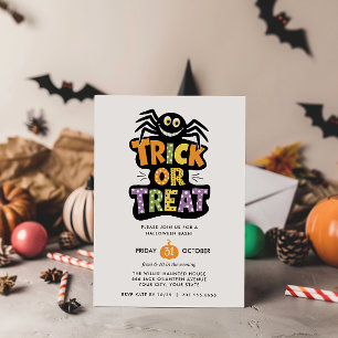 BUS ELLER GODIS CUTE SPIDER HALLOWEEN Bash Party Inbjudningar