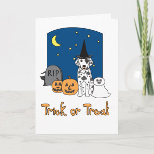 Bus eller godis Dalmatien Halloween Kort