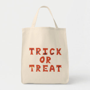 Bus eller godis dekorerade Halloween Bags Tygkasse