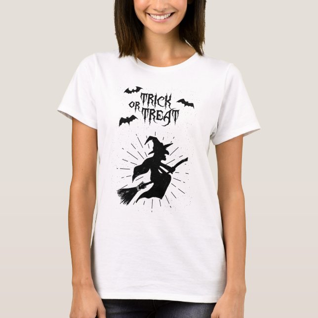 bus eller godis den flygande häxan t shirt (Framsida)