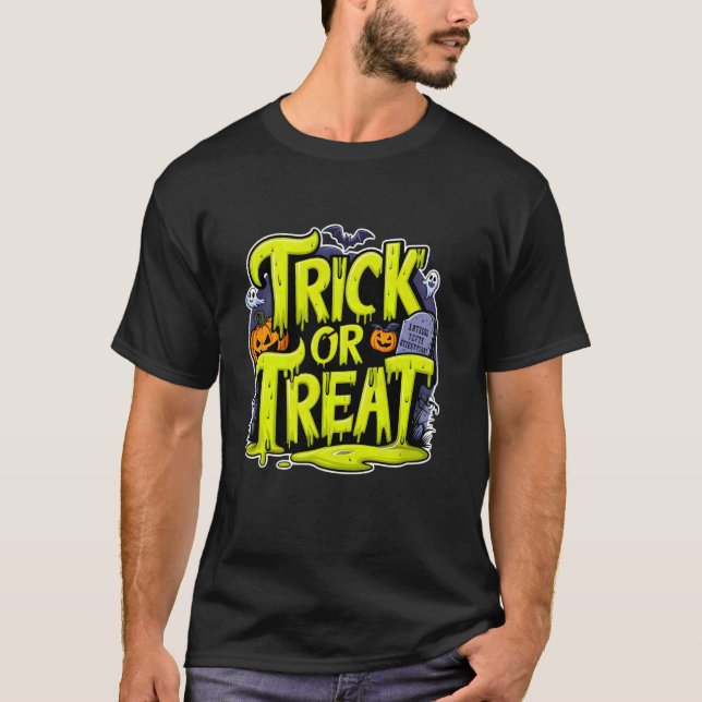 Bus eller godis-deoky-bild t shirt (Framsida)