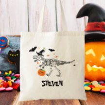 Bus eller godis Dinosaur med Witch Hat Halloween