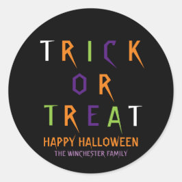 Bus eller godis färglös, rolig anpassningsbar Hall Runt Klistermärke