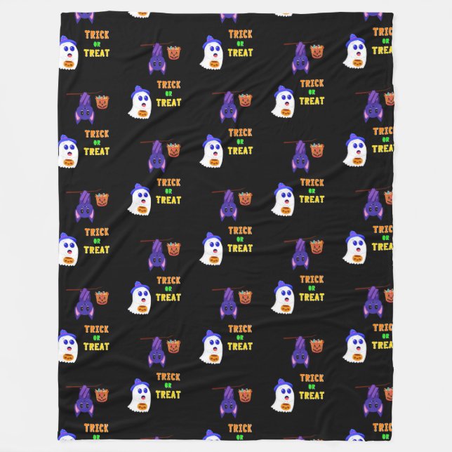 Bus eller godis Fladdermus Candy 31 UK oktober Hal Fleecefilt (Framsidan)