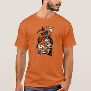 Bus eller godis för vintageHalloween häxa Tee