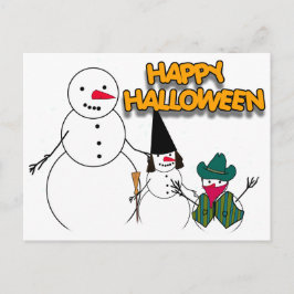 Bus eller godis från Halloween-Snögubbarna Vykort