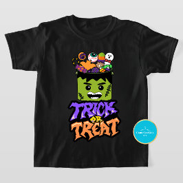Bus eller godis Frankenstein Halloween T-Shirt