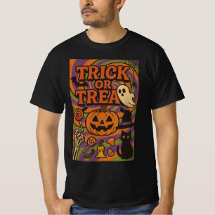 Bus eller godis Fullt Chest Halloween Clothes Unis T Shirt