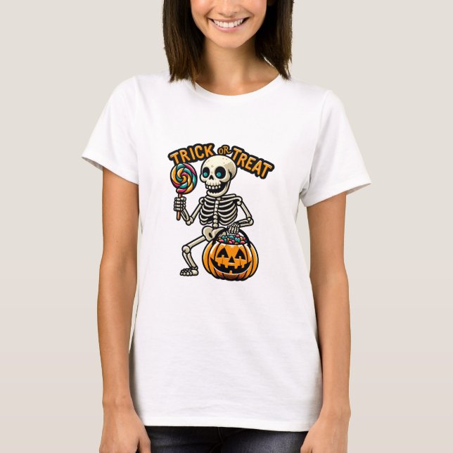 Bus eller godis Funny T Shirt (Framsida)