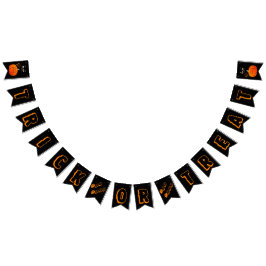 bus eller godis Gato Negro Calabaza Naranja Boo Vimplar