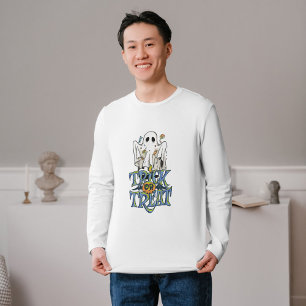 Bus eller godis Ghost Halloween Långärmad T Shirt