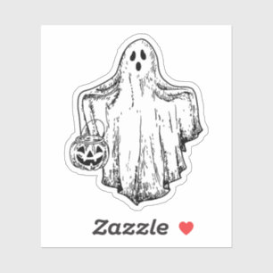 Bus eller godis Ghost Sticker Klistermärken