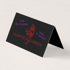 Bus eller godis Goodie Bag Topper Scary Skull-kort Visitkort