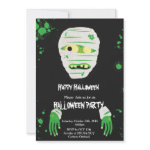 bus eller godis Grönt monster Halloween