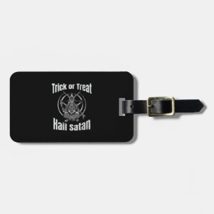 Bus eller godis Hail Satan Pentagram Goat Bagagebricka