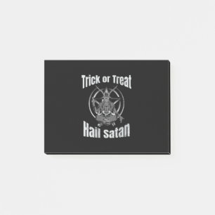 Bus eller godis Hail Satan Pentagram Goat Post-it Block