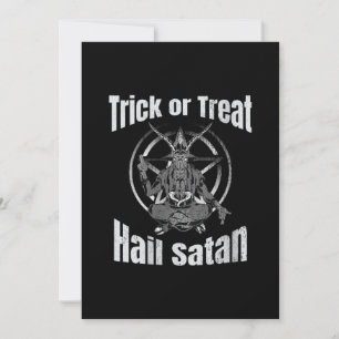 Bus eller godis Hail Satan Pentagram Goat Spara Datumet