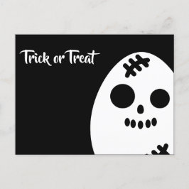 Bus eller godis - Halloween - Äggskull Inbjudan Vykort
