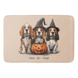 Bus eller godis Halloween Beagle Hundar Badrumsmatta