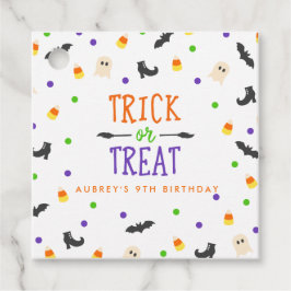 Bus eller godis Halloween Birthday Tema favärde ta Gåvor Etiketter