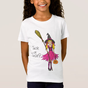 Bus eller godis? Halloween blond rosa T Shirt