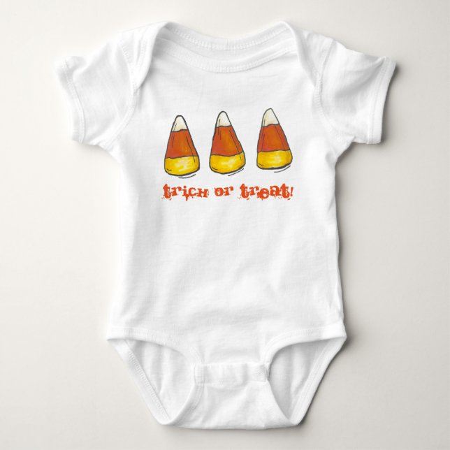 Bus eller godis Halloween Candy corn Candycorn T Shirt (Framsida)