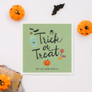Bus eller godis Halloween Candy Pappersservett