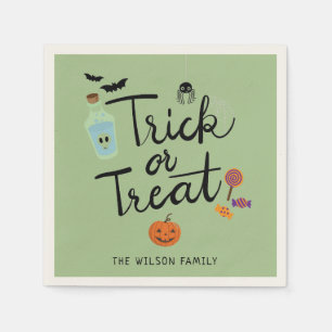 Bus eller godis Halloween Candy Pappersservett