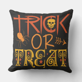 Bus eller godis Halloween dekorativ kudde
