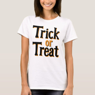 Bus eller godis Halloween-design T-shirt