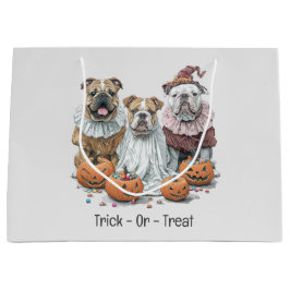 Bus eller godis Halloween English Bullhund Pumpkin