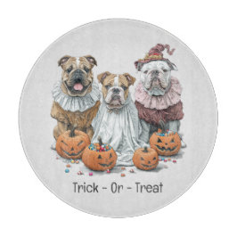 Bus eller godis Halloween English Bullhund Pumpkin