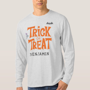 Bus eller godis Halloween-familjens matchningskost T Shirt