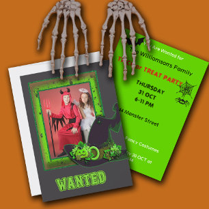 Bus eller godis Halloween fest Customize Inbjudningar