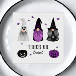 Bus eller godis Halloween fest | Cute Spooky Gnome Pappersservett