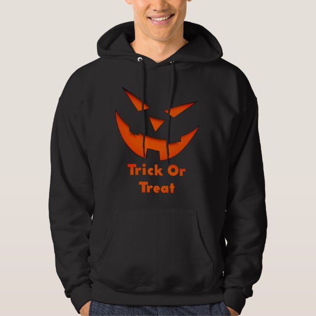 Bus eller godis Halloween fest för manar Hoodie (Framsida)