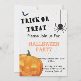 Bus eller godis Halloween fest Halloween fest Inbjudningar