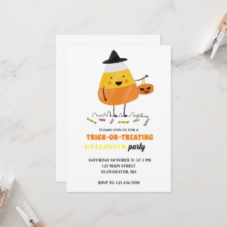 Bus eller godis Halloween fest Inbjudningar