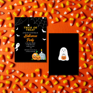 bus eller godis halloween fest inbjudningar
