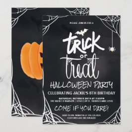 Bus eller godis Halloween fest Inbjudningar