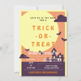 bus eller godis, Halloween-Fladdermöss, taloky-inb Inbjudningar