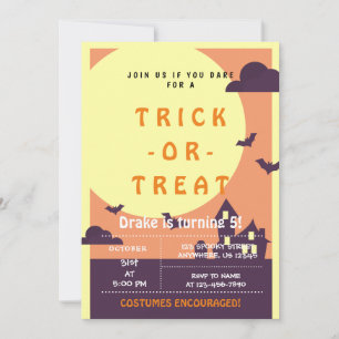 bus eller godis, Halloween-Fladdermöss, taloky-inb Inbjudningar