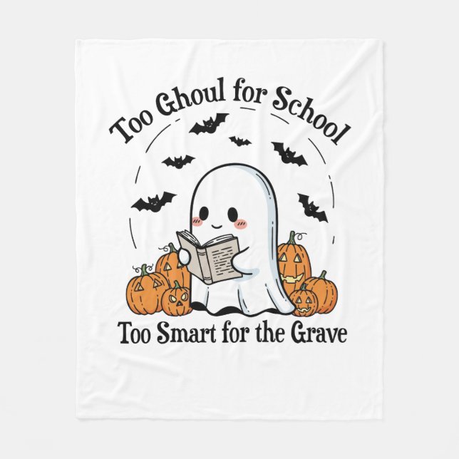 Bus eller godis Halloween Fleecefilt (Framsidan)