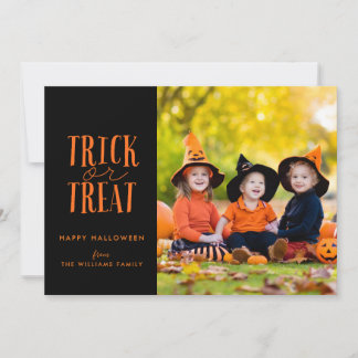 Bus eller godis Halloween-fotokort Julkort