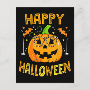 Bus eller godis Halloween Funny Pumpkin Lycklig Ha Tilläggskort