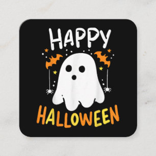 Bus eller godis Halloween Ghost Fyrkantigt Visitkort